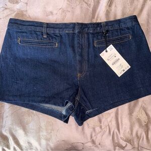 Zara Dark Blue Jean Shorts